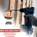 KIT ORIGINAL: BERBEQUIM SEM FIO com PISTOLA DE IMPACTO + 26 ACESSÓRIOS + 2 BATERIAS - PROMOÇÃO DE ENCERRAMENTO DA LOJA - Envio Grátis 24H