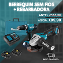 KIT MAKITA ORIGINAL: BERBEQUIM SEM FIO + REBARBADORA DE ALTO IMPACTO + 26 ACESSÓRIOS + 2 BATERIAS PROMOÇÃO DE FECHO DE LOJA - ENVIO GRÁTIS EM 24H